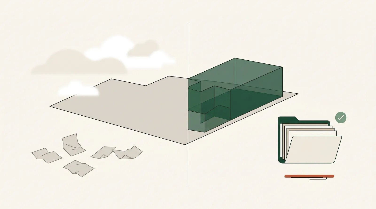 Comparaison : à gauche, un terrain vendu sans analyse (estimation floue, acheteurs peu qualifiés) ; à droite, le même terrain analysé par Ardocco — potentiel constructible, fiche professionnelle et promoteurs qualifiés.